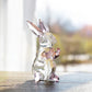 Hdcrystalgifts 3.5Inch Crystal Rabbit Bunny Figurine Collectibles Spring Easter Decoration Glass Art Animal Paperweight Ornament