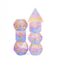 Hddais 7Pcs 3 Colors Dnd Dice Polyhedral Dice Set Glitter D&D Dice For Dungeons And Dragons Role Playing And Other Tabletop Game