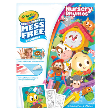 Crayola Color Wonder Nursery Rhymes, Mess Free Coloring Pages & Markers, Gift For Kids, Age 3, 4, 5, 6