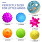 ROHSCE Sensory Toys for Babies, Montessori Textured Baby Balls and Wheat Straw Rattle, Baby Toys for 6-12 Months, Ideal Newborn