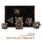 HNCCESG D&D Dice, Dungeons and Dragons Metal Dice Set of 7PC,DND Dice Eagle Design with Role Playing D and D Starter Dice for RP