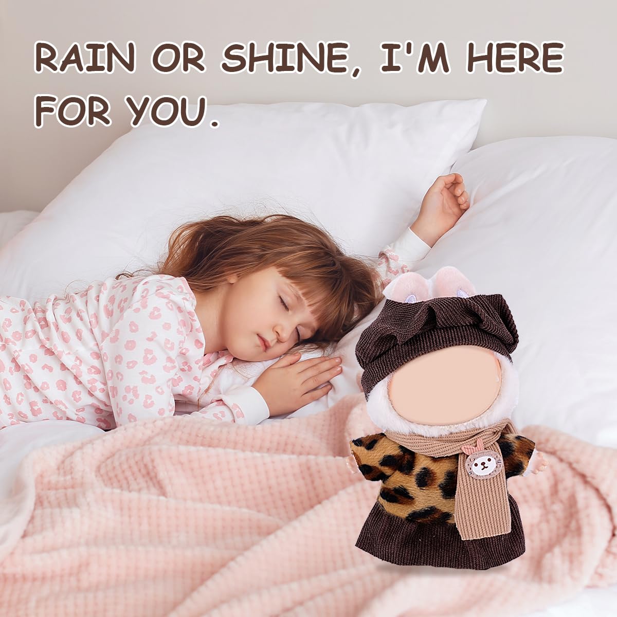 17cm Doll Clothes Set  enhanced Jeans & Knitted Sweater Outfit for 17cm 15cm Dolls  Cute Dress Up Fashion  No Doll Included (Leopard  17cm/15cm)