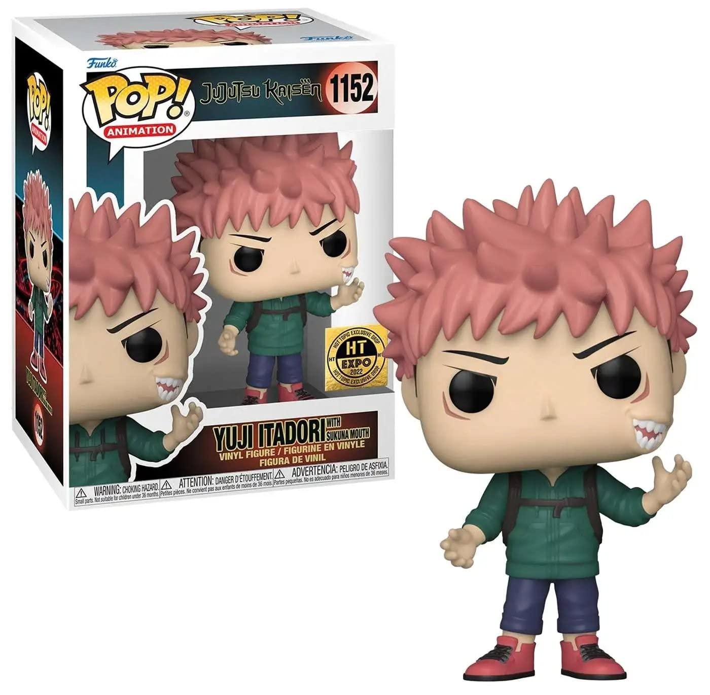 Funko Jujutsu Kaisen Pop Yuji With Sukuna Vinyl Figure 2022 Ht Expo Exclusive