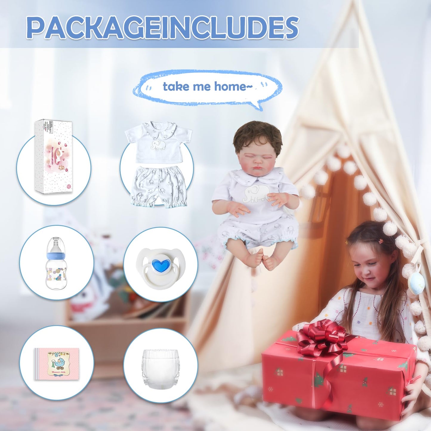CHAREX Lifelike Reborn Baby Dolls Boy - 18 Inch Realistic Baby Doll Looks Real Newborn Baby Dolls Real Life Baby Boy with Soft W