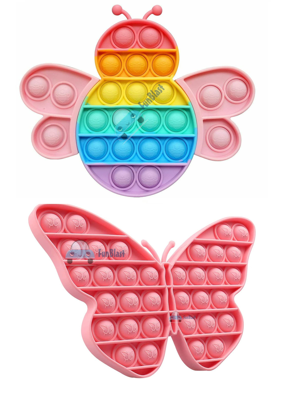 Funblast Pop It Fidget Toys  Butter Fly Pop It And Bug Pop It Toys For Kids, Push Pop Bubble Fidget Sensory Toy, Stress Relief 