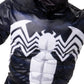 Youth Venom Marvel Spiderman Costume Muscle Padded Chest & Reflective Mask Halloween Dress Up (Black, Medium)