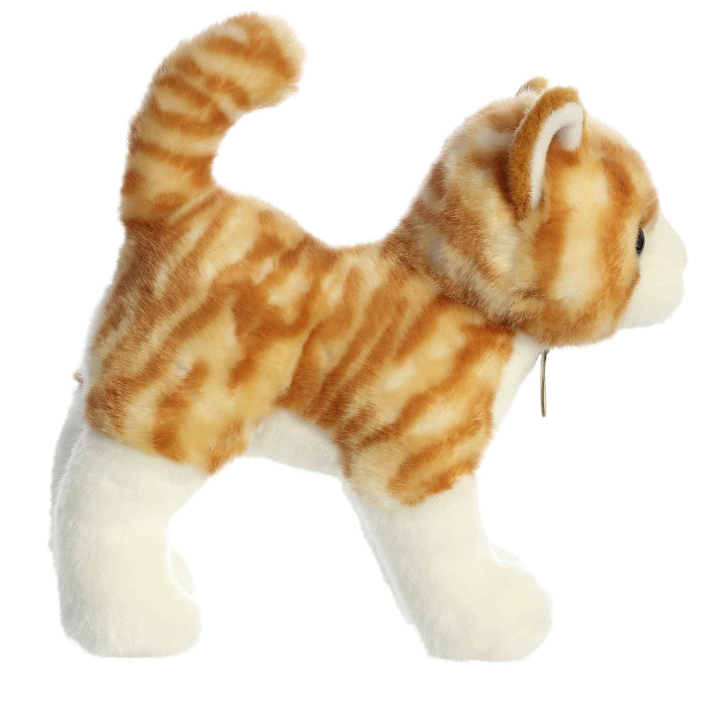 Aurora® Miyoni® Orange Tabby Cat Stuffed Animal - 10" Lifelike Detail, Polyester