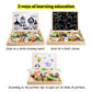 Skrtuan Educational Wooden Toys for Kids Toddlers Magnetic Puzzles Wooden Art Easel Double Side Learning Games Montessori Puzzle