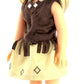 American Fashion World Brown Cowgirl Outfit for 14-Inch Dolls | Hat and Boots Included| enhanced Quality & Trendy Design | Dolls Clothes | Outfit Fashions for Dolls for Popular Brands