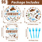 Gisgfim 96Pcs Cowboy Baby Shower Plates And Napkins Party Supplies Western Cowboy Party Birthday Tableware Set A Little Cowboy I