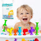 Bunmo Textured Suction Bath Toys 44Pcs | Connect, Build, Create | No Mold Bath Toy | Hours Of Fun & Creativity | Fine Motor Skills | Stimulating & Addictive Sensory Suction Toy | No Hole Bath Toy
