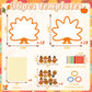 Renbuzhu 36PCS Thanksgiving Crafts Bulk: Turkey Paper Suncatchers DIY Kit for Fall Activities Decorations, Window Stained Glass