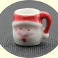Christmas Santa Coffee Mugs Set of 2 Dollhouse Miniature Kitchen Perfect Ceramic Coffee Mugs