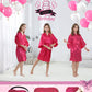 Kid Girls Spa Costume Party Set with Eyemask Hairband Hair Ring  Silky Plain Kimono Robes for Wedding Flower Robe (Rose  Tag 4)