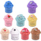 9 Pack Butter Slime Kit With Blue, Elephant, Watermelon, Latte, Candy, Peach, O-Reo, Rainbow And Coffee Charms, Scented Diy Slim
