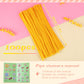Giwrmu 100 Pieces Pipe Cleaners Chenille Stem, Light Golden Pipe Cleaners Craft, Fuzzy Sticks Craft Supplies, Colored Pipe Clean