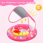 Baby Pool Float with Canopy, Inflatable Baby Swim Float with UPF50+ Sun Protection, Toddler Infant Pool Float with Toy Play Cons