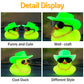 Wonuu Noctilucous Rubber Duck Green Glowing Rubber Ducks With Sunglasses Necklace Cowboy Hat, No Electricity, Diamond Sunglasses