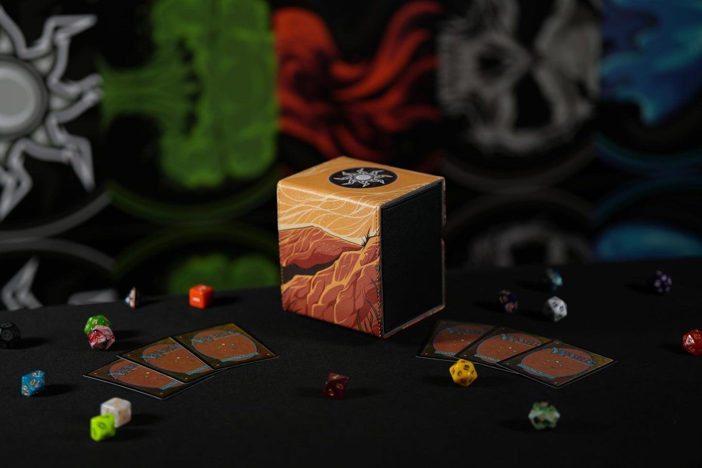 Ai protective covering MTG Commander 100+ Card Custom Art Deck Box With Storage (Plains)