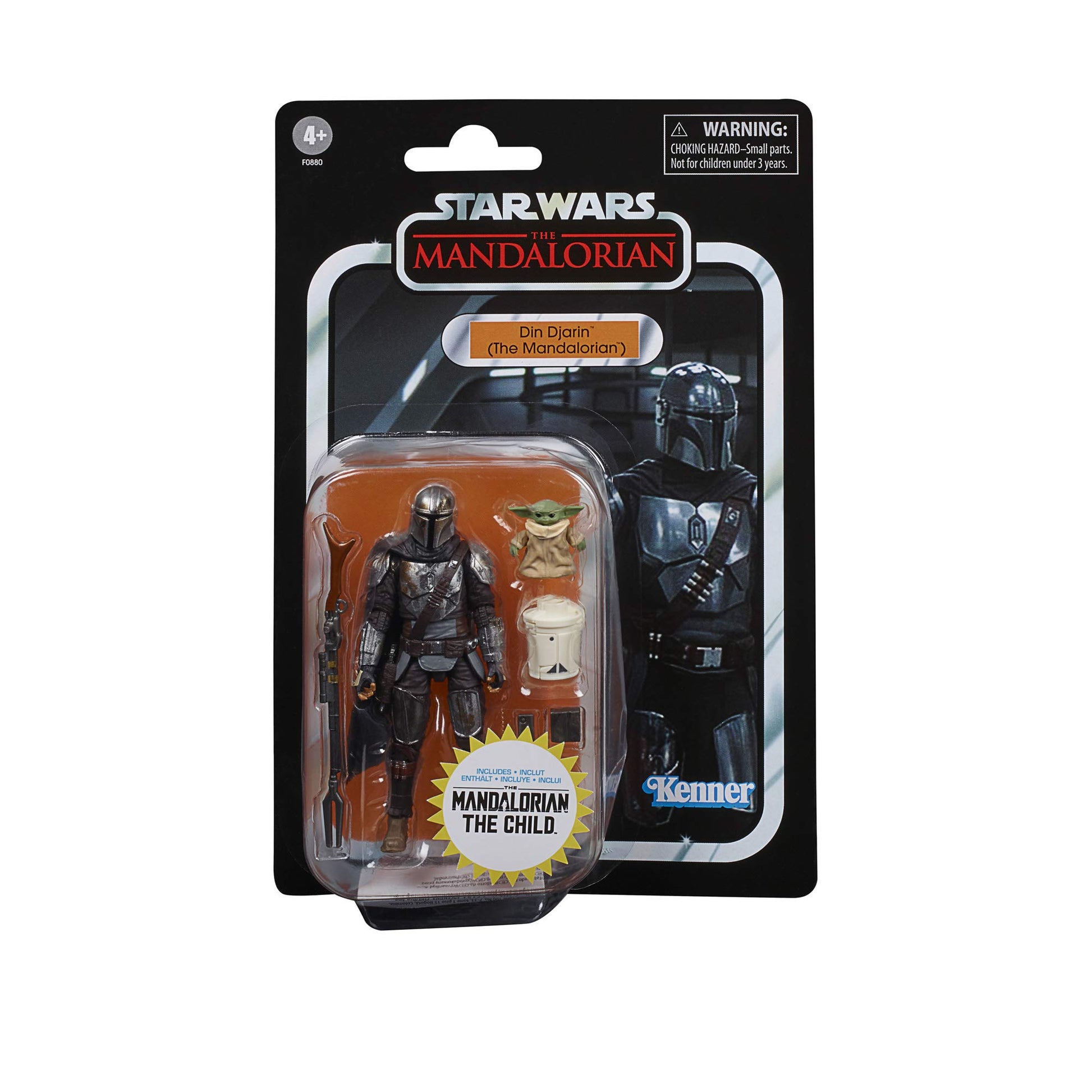 Star Wars The Vintage Collection Din Djarin (The Mandalorian) And The Child Toys, 9,5 Cm-Scale Action Figures For Kids Ages 4 And Up