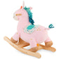 B. toys Unicorn Rocker - Wooden Ride-On Toy for Toddlers, Multi-Color - Classic Rocking Horse for Kids 18 Months + - Rodeo Rocker Cleo