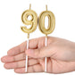 Frienda Birthday Candles Cake Numeral Candles Happy Birthday Cake Candles Topper Decoration for Birthday Wedding Anniversary Cel