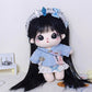 Niannyyhouse 20Cm Plush Doll Long Hair Girl Humanoid Stuffed Body No Attribute 8' Normal Body Wearable Clothing Dress Up Gifts (A-42-Without Skeleton)