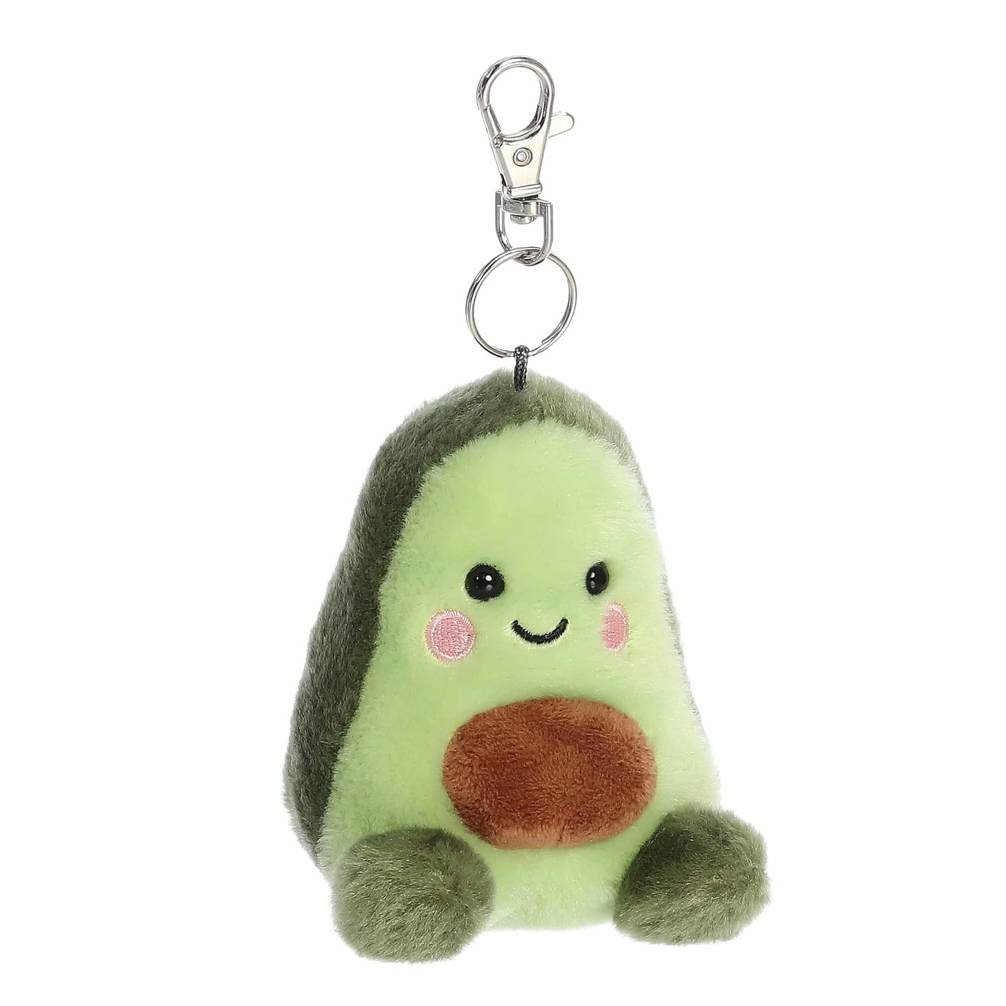 Aurora Adorable Palm Pals Airy Avocado Clip-On- Fun Collectible Plush For Kids and mature-themed Collectors - Perfect For Backpacks and Birthday Gifts - Green 4 Inches