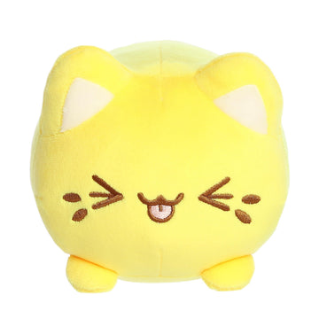 Aurora® Meowchi Stuffed Animal - Tasty Peach® Design, 7" Yellow Polyester, Small, Model 44522