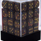 Chessex Scarab 12mm d6 Blue Blood w/Gold Dice Block 36 Dice - 27819