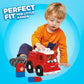 Mega Bloks First Builders Toddler Building Blocks Toy Set, Freddy Firetruck With 6 Pieces And Storage, 1 Figure, Red, Ages 1+ Years