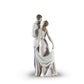 Lladró Glossy Porcelain Happy Anniversary Lovers Figure. Decorative Porcelain Couple Of Bride And Groom Figurine.