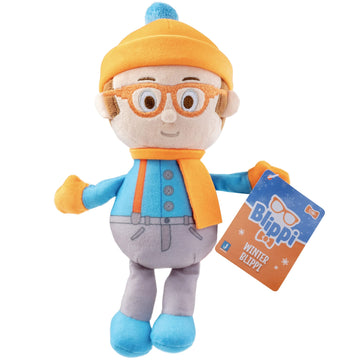 Blippi 7' Winter Blippi & Snowman Plush Figures, 2-Pack Set - Officially Licensed - Authentic Soft Stuffed Animal Doll Toy - Easter Basket Stuffer Gift For Toddlers, Kids, Boys & Girls - 12 Mo+