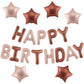 Canrevel Happy Birthday Banner 13Pcs 16 Inch Mylar Foil Letters With 6Pcs Star Balloons Birthday Party Decorations For Kids And