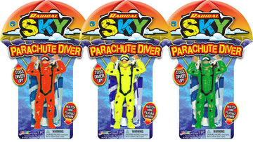 Ja-Ru Parachute Action Figure Toys (3 Toy Assorted Color) Flying Glider Army Men For Kids, Boys & Girls. Outdoor Fun Summer Yard Games. Bulk Party Favors Stocking Stuffers. 2306-3S