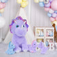 Maogolan 4 Pcs Dinosaur Stuffed Animals For Girls,Purple Stuffed Dinosaurs Plush Toys Set For Toddlers, Mummy Dinosaur With 3 Baby Triceratops Plushies, For Kids
