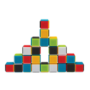 Infantino Press & Stay Sensory Blocks For Babies Age Grade 6M+ , 24-Piece Set, Multicolor