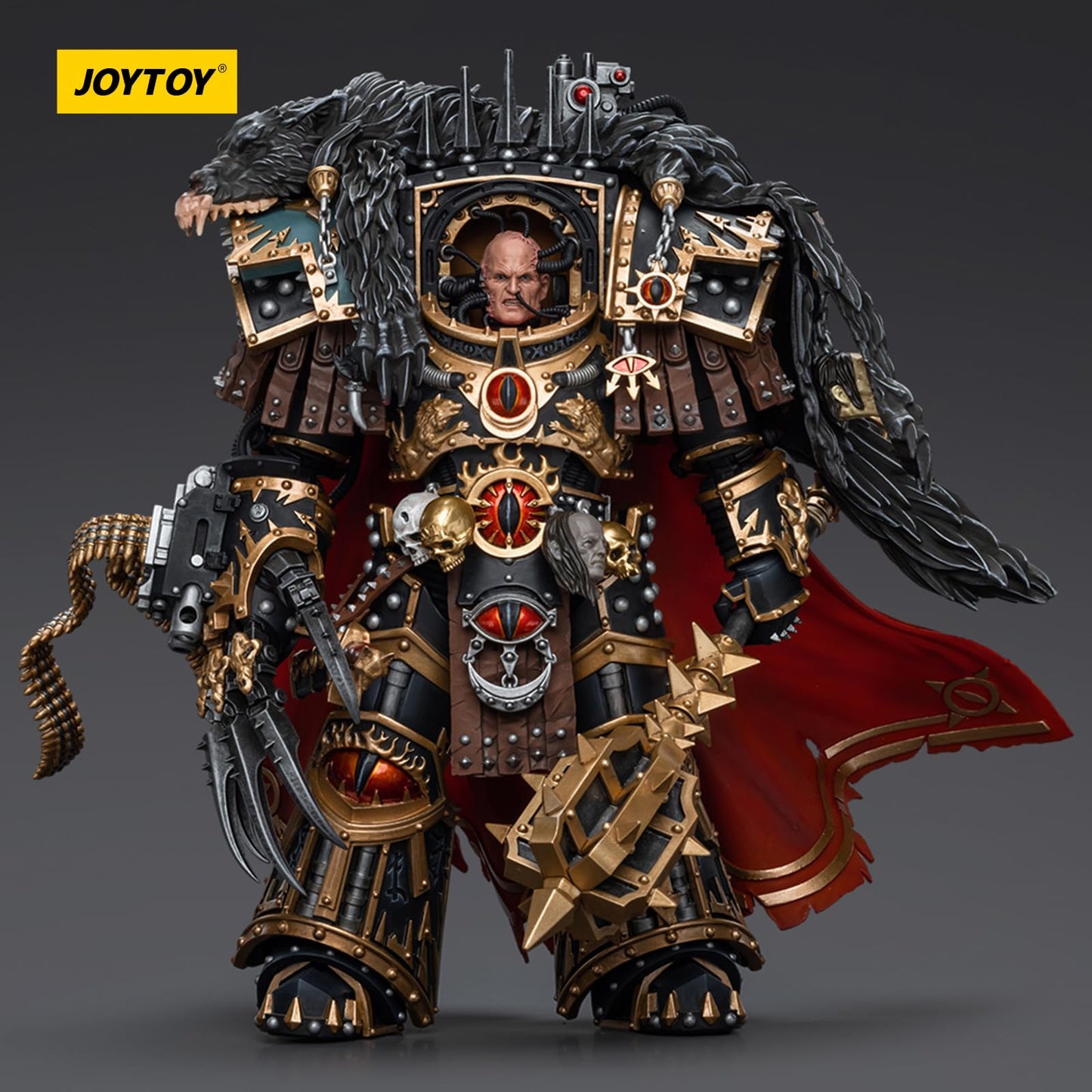 JOYTOY Warhammer 40k Sons of Horus Warmaster Horus 1/18 Action Figure, Black, 9.57 inches, Model QKZde-26BT-978