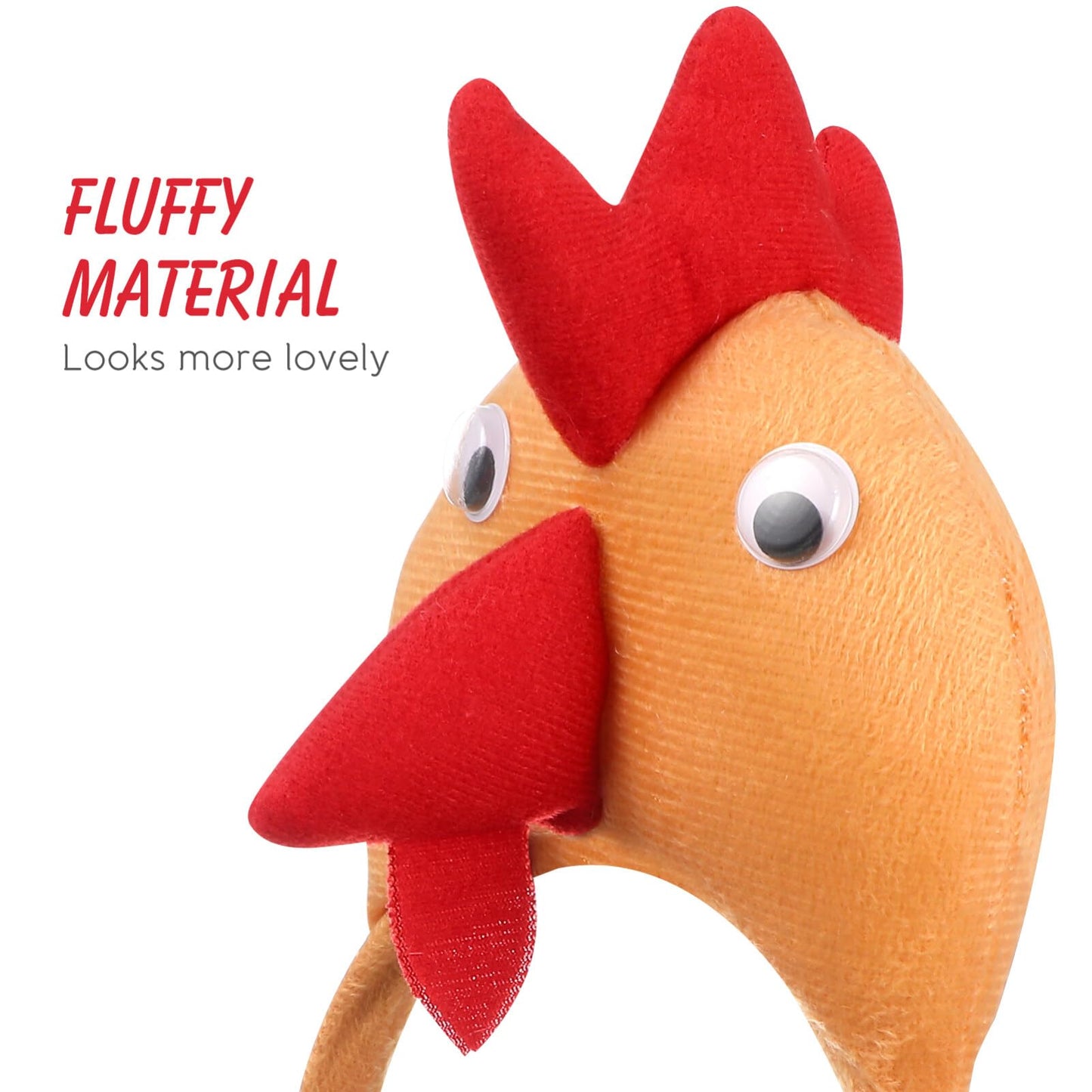 Garneck 16 PCS Chicken Headband Rooster Headband for Adults Kids Animal Chick Festival for Halloween Thanksgiving Party Supply (