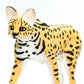 Safari Serval Animal Figurine - Multicoloured, Plastic, Model S100237