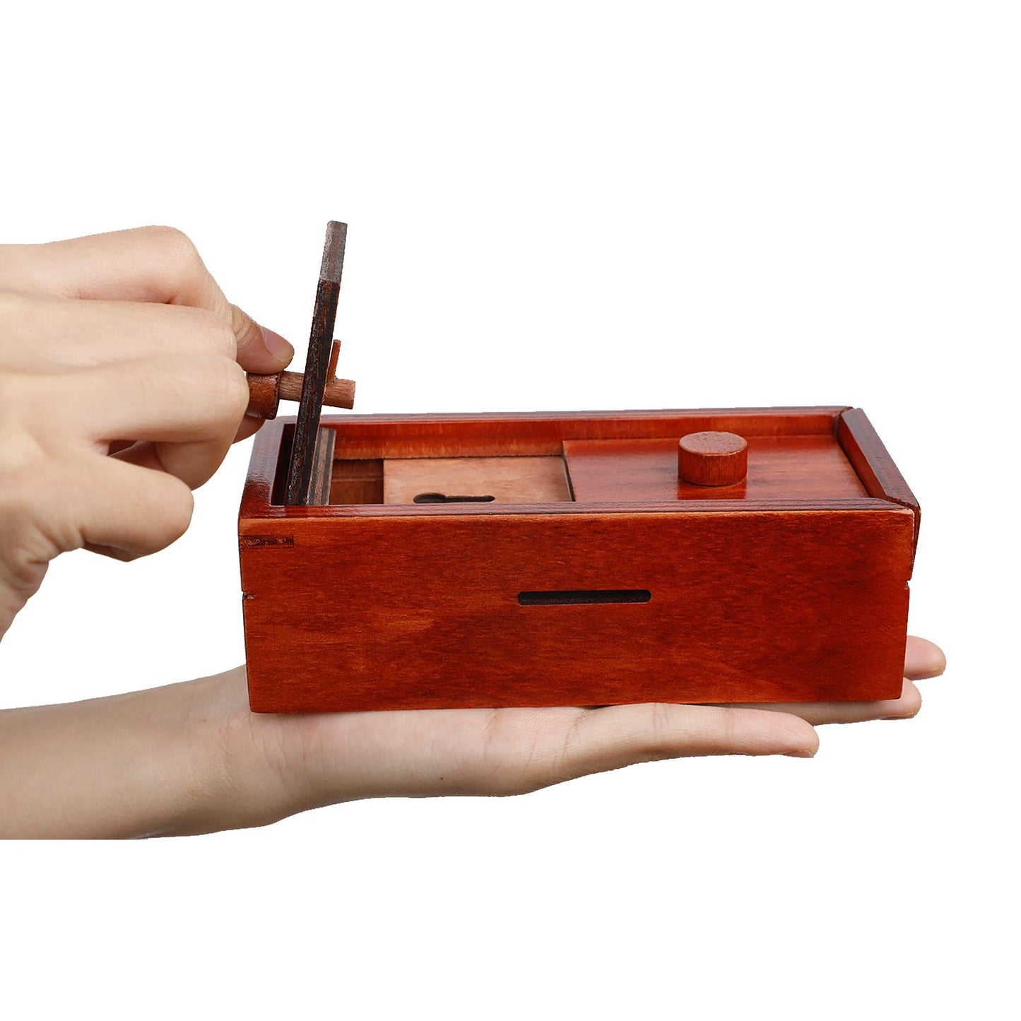ATDAWN Puzzle Gift Case Box, Secret Puzzle Box with Hidden Compartments, Wooden Money and Gift Card Holder Box, Challenge Puzzle