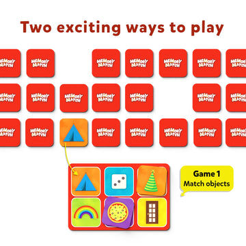 Skillmatics Board Game - Memory Match Shapes, Fun & Fast Memory Game For Kids, Preschoolers, Toddlers, Gifts For Boys & Girls Ag