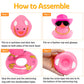Wonuu Car Accessories Rubber Ducks Dashboard Decorations Rubber Duck Pink Accessories Dashboard Duck Car Decorations Car Ducks For Dashboard Car Duck Car Dashboard Decorations, Bg-Pink-Cowboywhitepink