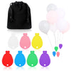 Aoriher Balloon Weights Colorful Plastic Balloon Weights Balloon Shaped Balloon Weights For Party Celebration Decoration Supplies, White Purple Red Green Yellow Blue Pink (36 Pcs)