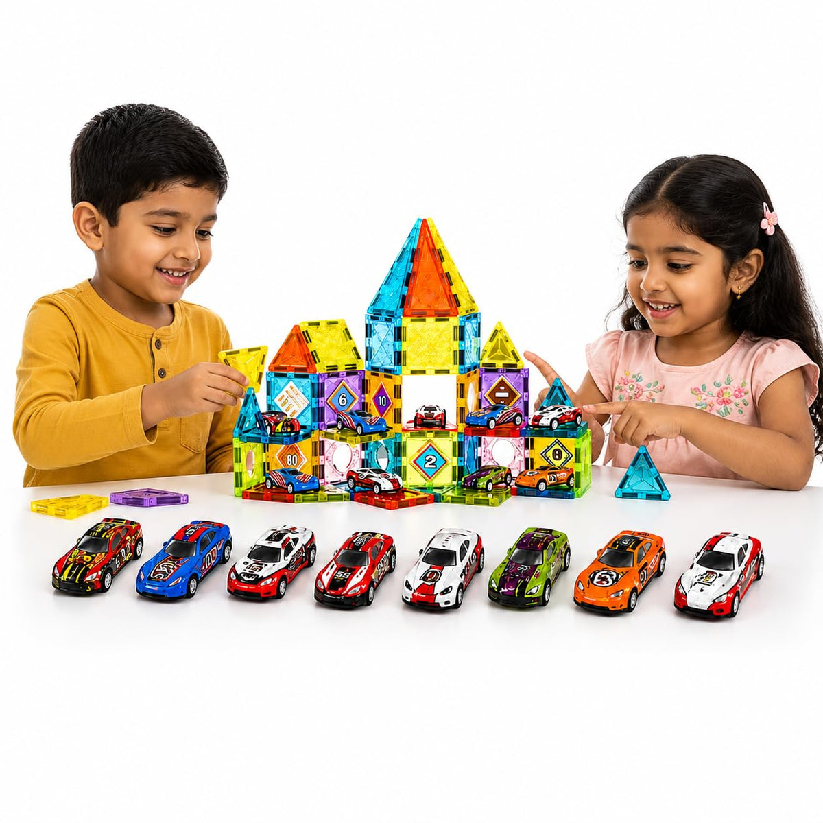 Magnetic Building Blocks for Kids, 3D Magnetic Construction Set, STEM Educational Learning Toy, Creative Building & Pretend Play