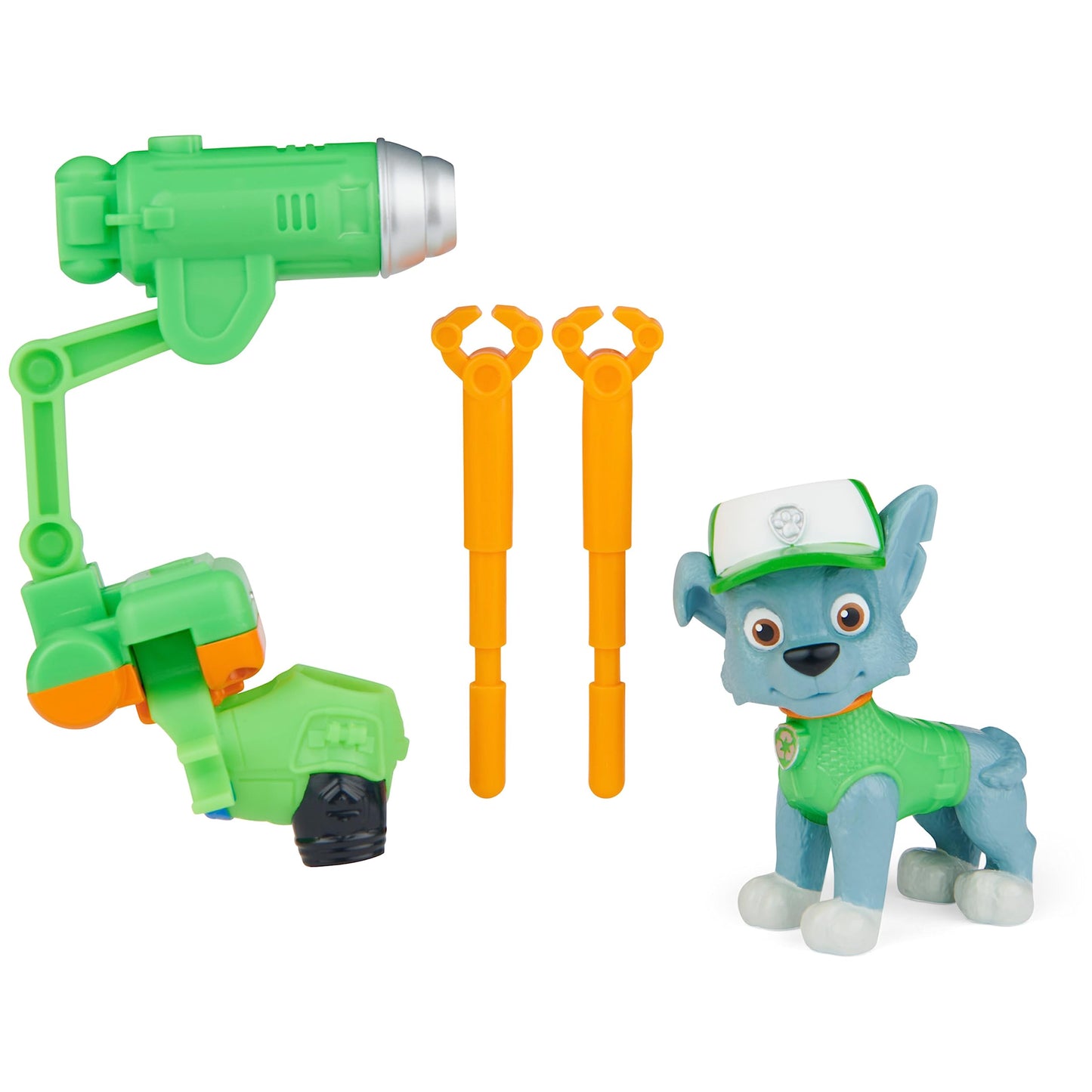 Paw Patrol Rocky Figure - Small Plastic Toy, Model 6061918, Color: Rocky