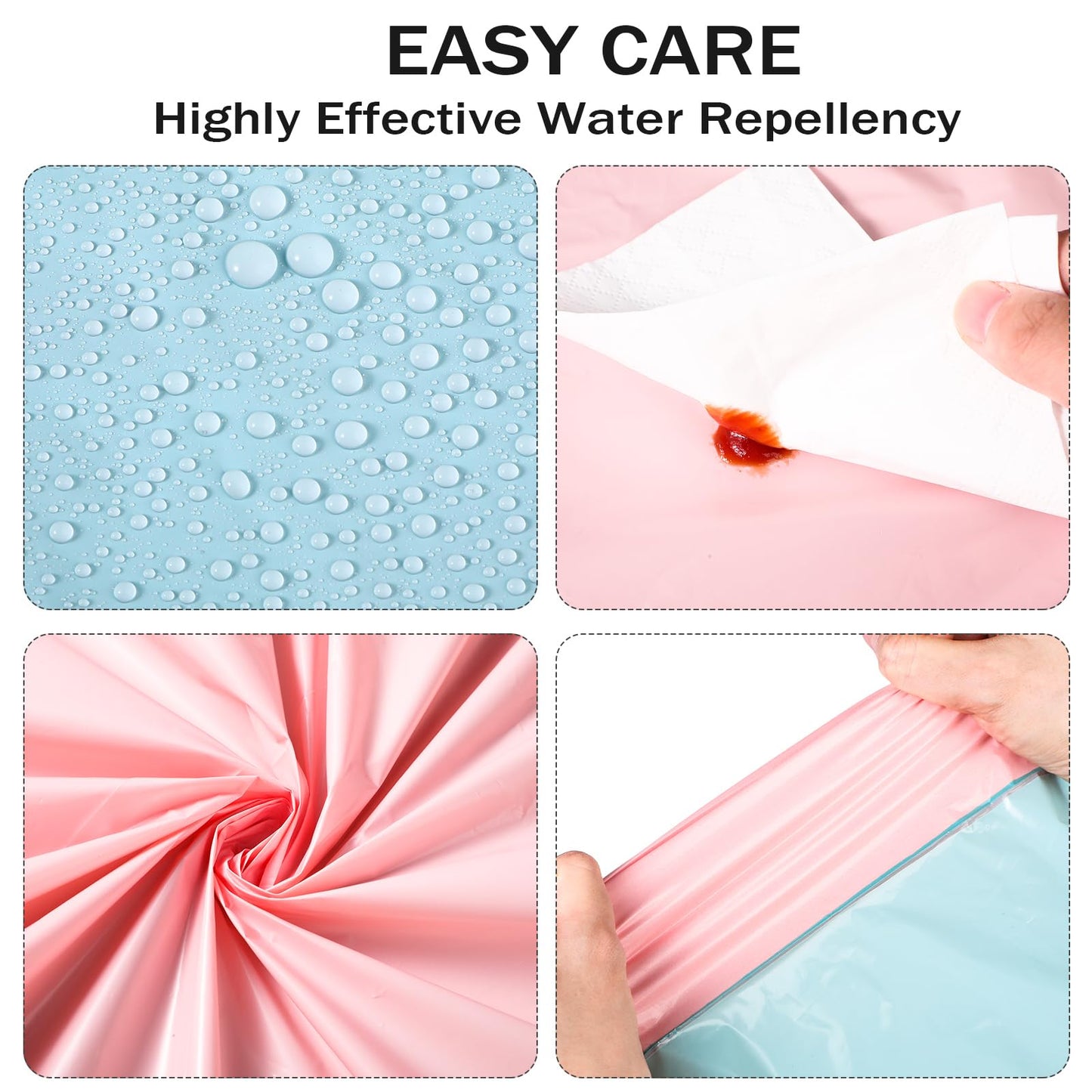 Peryiter 6 Pcs Plastic Tablecloths Party Supplies Disposable Tablecloth Waterproof for Boy or Girl Baby Shower Birthday Party De