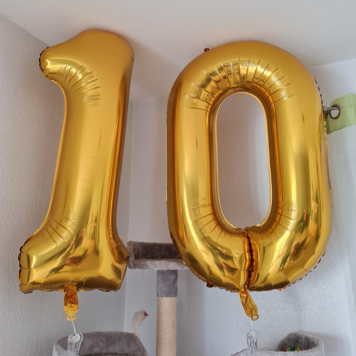 Paticool Gold Number 1 Balloon, 40 Inch Large Number Foil Mylar Balloons For 1St Girl Boy Birthday Party Celebration Decorations