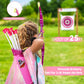 Bow And Arrow For Kids, Led Light Up Archery Set With Princess Cape And Crown, 10 Suction Cup Arrows, Target & Quivers, Outdoor Toy For Girls Aged 3-8, Birthday Gifts Toys For 4 5 6 7 8 Year Old