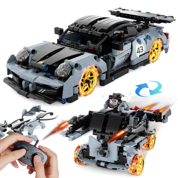 28C Stem Remote Control Car Building Kit Toys For Kids Age 8-12 With 2In1 Stem Robots Building Set Remote & App Controlled Car/R